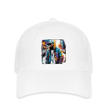 Rapper / Hip Hop / Song / Cool / Rhymes / Beat - Flexfit Cap - white - Front