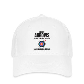 Archery Targets Archer Bullseye Shooting Sport - Flexfit Cap - white - Front