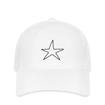 Stern symbol muster - Flexfit Cap - Weiß - Vorne