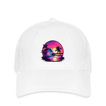 Lakeside House / Cabin / Lake / Mountains / Nature /Forest - Flexfit Cap - white - Front