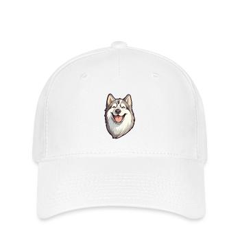 Alaskan Malamute Dog Breed Watercolor Cartoon Kawa - Flexfit Cap - white - Front