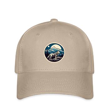 Loup / Meute / Forêt / Sauvage / Faune / Hurlement - Casquette Flexfit - kaki - Devant