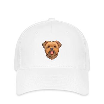 Norfolk Terrier Dog Breed Watercolor Cartoon Kawai - Flexfit Cap - white - Front