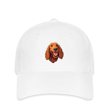 Irischer Setter Hund Rasse Aquarell Karikatur Kawaii C - Flexfit Cap - Weiß - Vorne