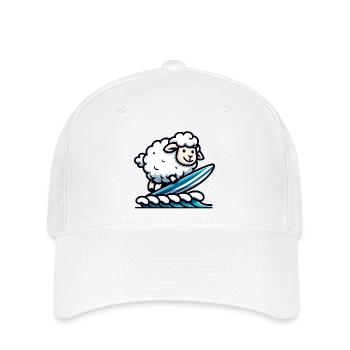 Surfschafe: Woolly Waves Rider - Flexfit Cap - Weiß - Vorne