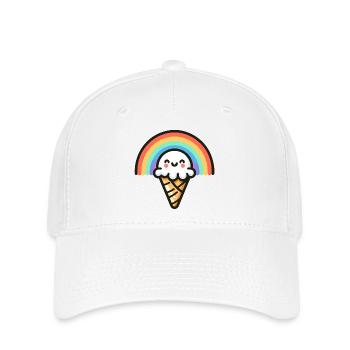 Rainbow Scoop: The Sweetest Arc - Flexfit Cap - white - Front