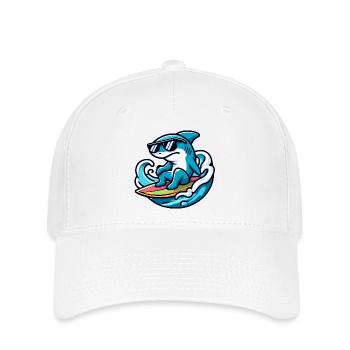 Shark Wave Rider: The Surfing Sensation - Flexfit Cap - white - Front