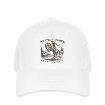 Western works real cowboy western reiten - Flexfit Cap - white - Front