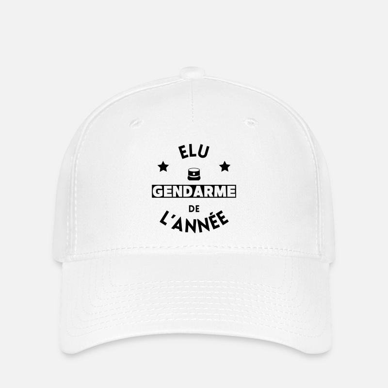 Élu gendarme de l'année - Casquette Flexfit - blanc