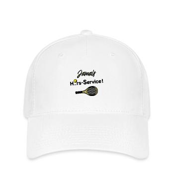 JAMAIS HORS SERVICE ! (tennis) - Casquette Flexfit - blanc - Devant