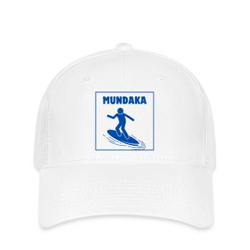 Mundaka Surfen Ikone T-Shirt Design - Flexfit Cap - Weiß - Vorne