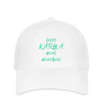 lass KARMA mal machen - Flexfit Cap - Weiß - Vorne