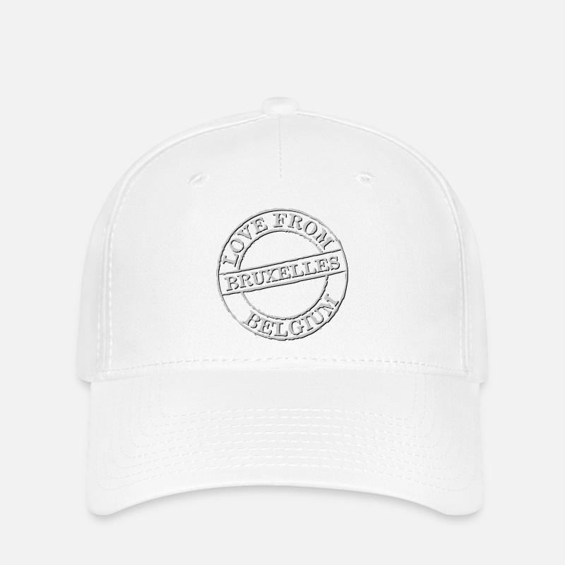 LOVE FROM BRUXELLES - Casquette Flexfit - blanc