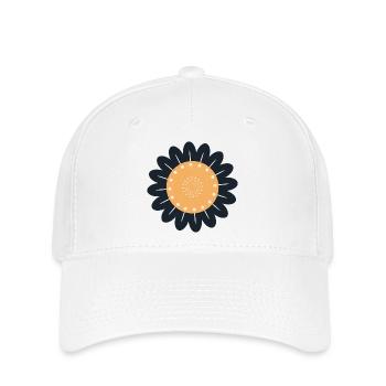 Noir et fleur d’oranger - Casquette Flexfit - blanc - Devant