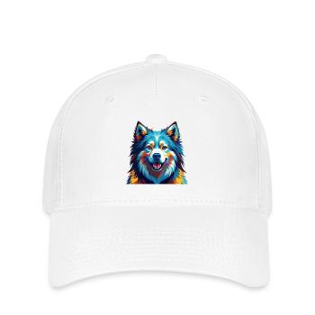 Samoyed Dog Breed Colorful Cartoon Kawaii - Flexfit Cap - white - Front