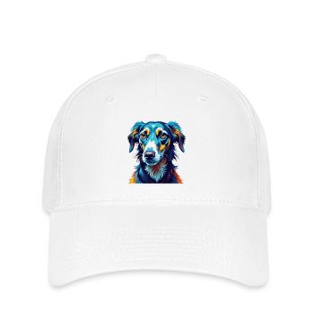 Vieux lévrier croate race de chien dessin animé Kawaii - Casquette Flexfit - blanc - Devant