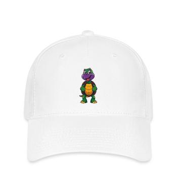 Schildkröte Lustige Kawaii Cartoon Figur Clipart - Flexfit Cap - Weiß - Vorne