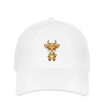 Impala Niedliche Zeichentrickfigur Kawaii Clipart - Flexfit Cap - Weiß - Vorne