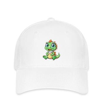 basilic mignon personnage de dessin animé Kawaii Clipart - Casquette Flexfit - blanc - Devant