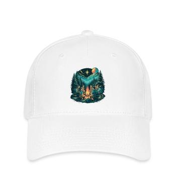 Epische Lagerfeuernacht - Flexfit Cap - Weiß - Vorne