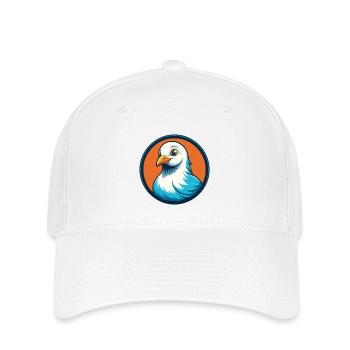 Colombe mignon kawaii dessin animé Clipart Animal Animal Pet Logo - Casquette Flexfit - blanc - Devant