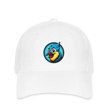 Jay Bird Bunte Kawaii Cartoon Figur Clipart - Flexfit Cap - Weiß - Vorne