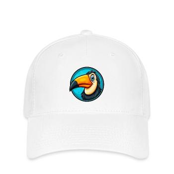 Tukan Bunte Kawaii Cartoon Figur Clipart - Flexfit Cap - Weiß - Vorne
