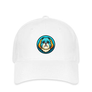 Shih Tzu Hund Bunte Kawaii Cartoon Figur Haustier - Flexfit Cap - Weiß - Vorne