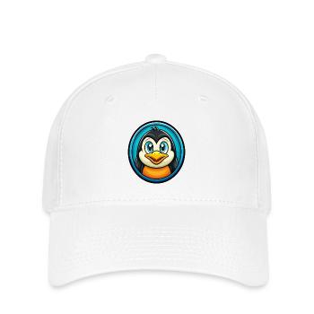 Pinguin Bunte Kawaii Cartoon Figur Clipart - Flexfit Cap - Weiß - Vorne