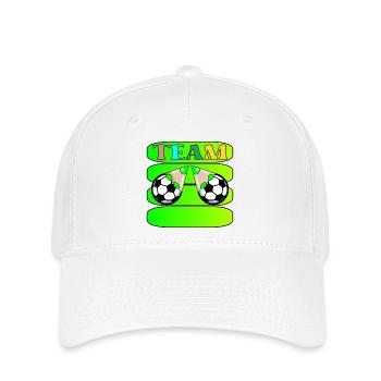 TEAM FOOTBALL TEAM NAME - Flexfit Cap - white - Front