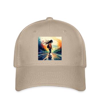 Patineurs sur l’autoroute - Casquette Flexfit - kaki - Devant