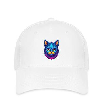 Hantilly Tiffany Chat Race Dessin animé Kawaii Animal P - Casquette Flexfit - blanc - Devant