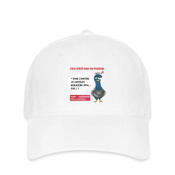 Bernard Le Pigeon Anti-wokiste ! - Casquette Flexfit - blanc - Devant
