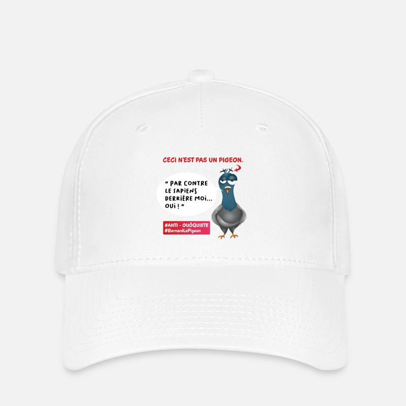 Bernard Le Pigeon Anti-wokiste ! - Casquette Flexfit - blanc