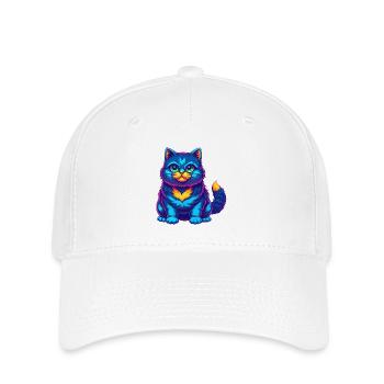 Hantilly Tiffany Chat Race Dessin animé Kawaii Animal P - Casquette Flexfit - blanc - Devant