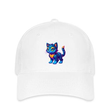Pixie Bob Cat Breed Cartoon Kawaii Animal Pet - Flexfit Cap - white - Front