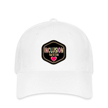 INCLUSION WITH LOVE - Flexfit Cap - white - Front
