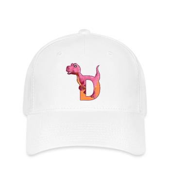 D - DINOSAURE, personnalisable - Casquette Flexfit - blanc - Devant