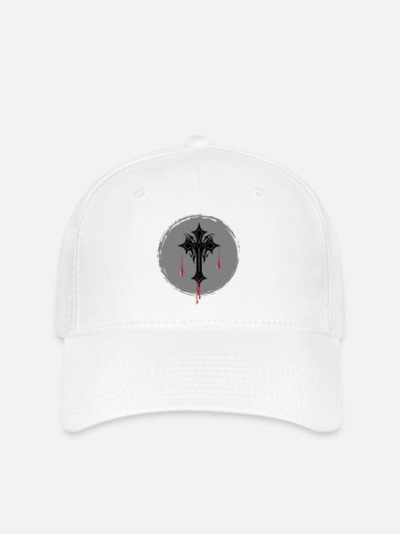 Gotisches Kreuz - Flexfit Cap - Weiß