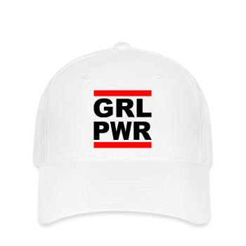 Girl Power "GRL PWR" - Show your strength! - Flexfit Cap - white - Front