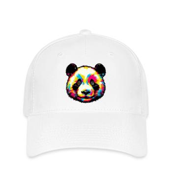 Panda - Flexfit Cap - Weiß - Vorne