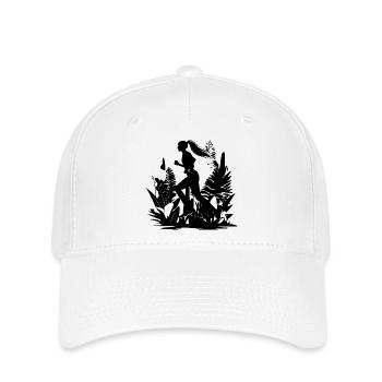 Läuferin Comic Look - Flexfit Cap - Weiß - Vorne
