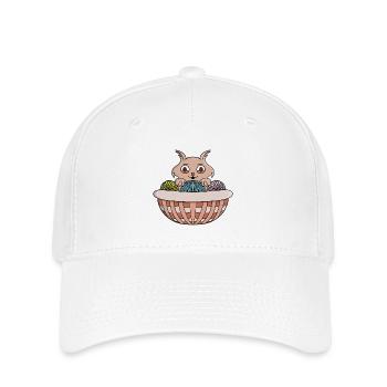 Panier grinçant - Casquette Flexfit - blanc - Devant
