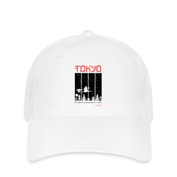 Tokyo – Design japonais minimaliste - Casquette Flexfit - blanc - Devant