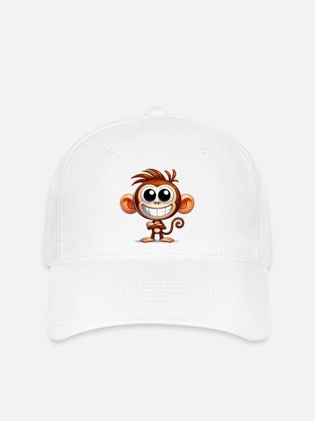 Affe - Flexfit Cap - Weiß