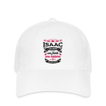 ISAAC UN NOM UNE FIERTÉ AUCUN RIVAL - Casquette Flexfit - blanc - Devant