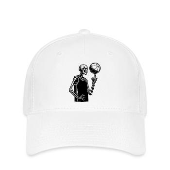 Halloween squelette costume style basket-ball - Casquette Flexfit - blanc - Devant