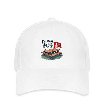 Seulement ici pour le BBQ - Casquette Flexfit - blanc - Devant