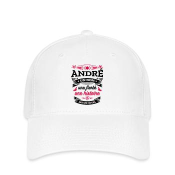 ANDRÉ UN NOM UNE FIERTÉ AUCUN RIVAL - Casquette Flexfit - blanc - Devant