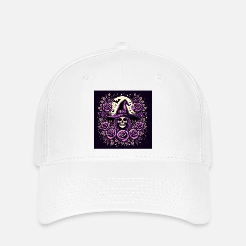 Sorcière du crâne - Casquette Flexfit - blanc